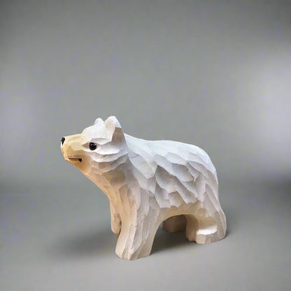 Black Bear 3" Hand-Painted Wood Figurine