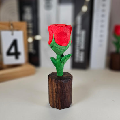 Handcrafted Wooden Rose & Heart Décor with Gift Box – Perfect Valentine’s Gift