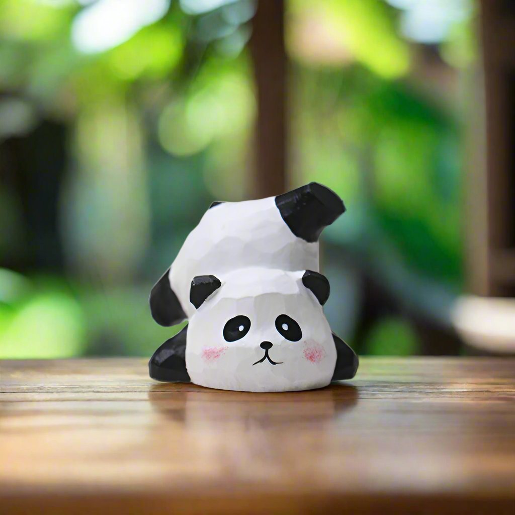 Handcrafted Panda Wooden Figurine