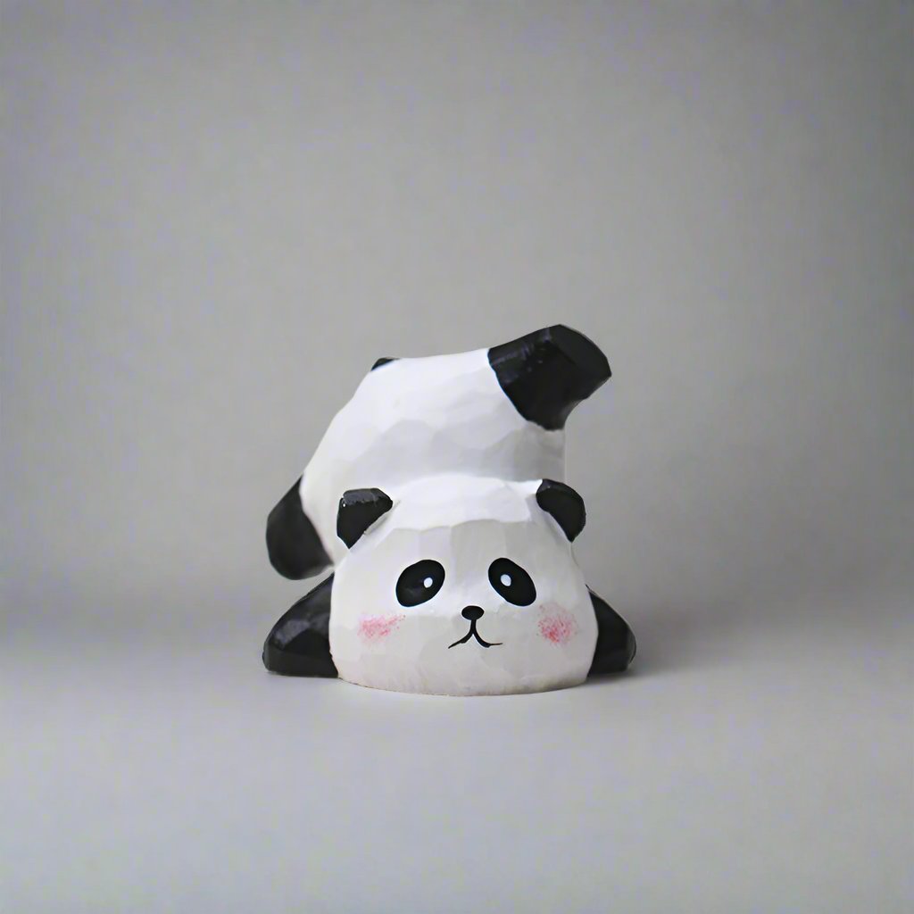 Handcrafted Panda Wooden Figurine