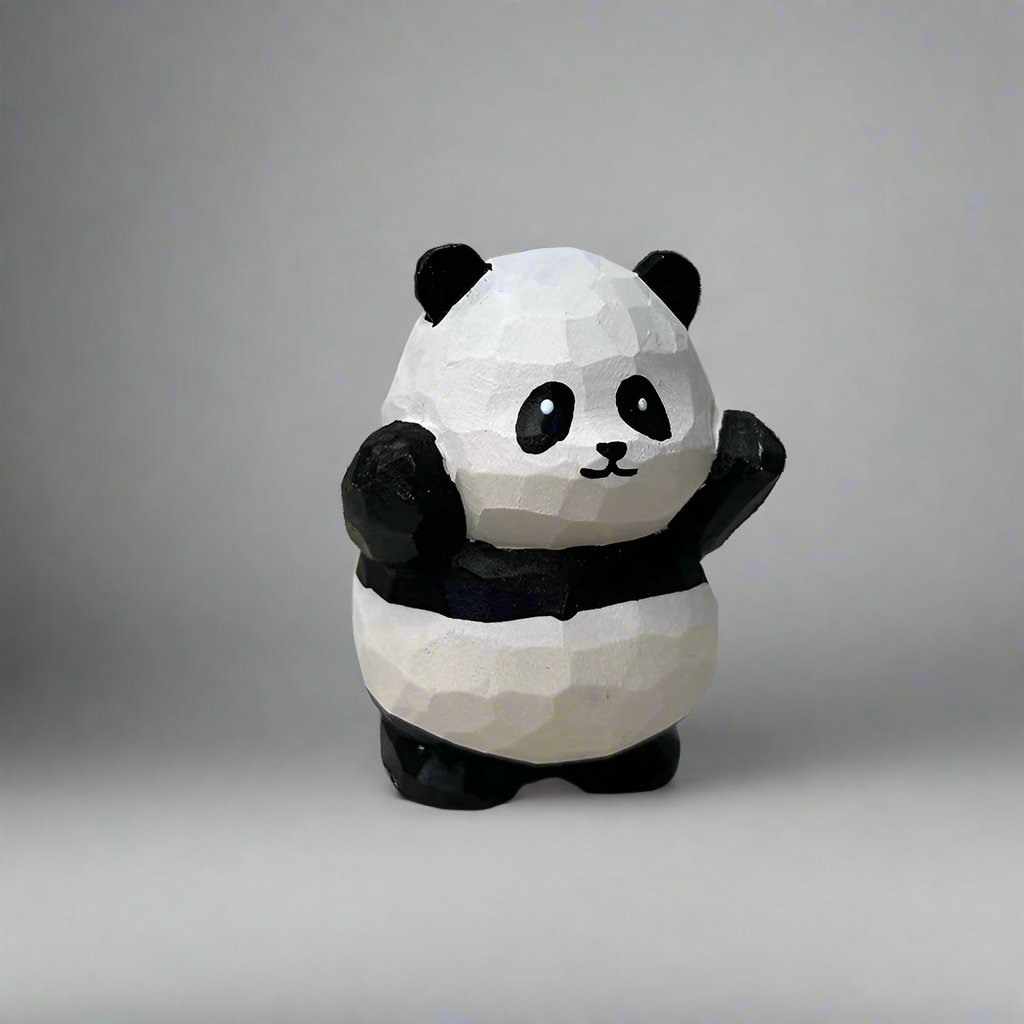 Handcrafted Panda Wooden Figurine