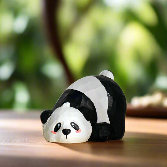 Handcrafted Panda Wooden Figurine