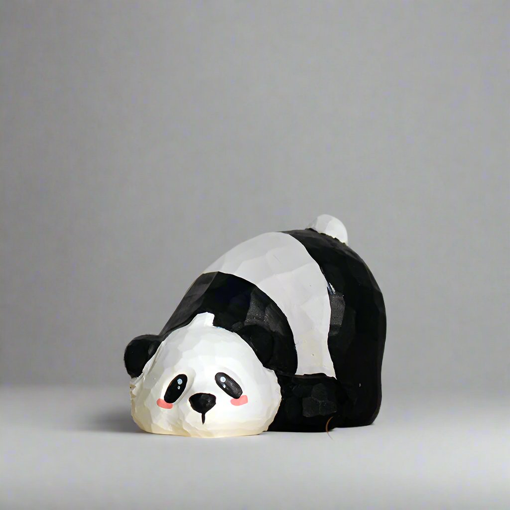 Handcrafted Panda Wooden Figurine