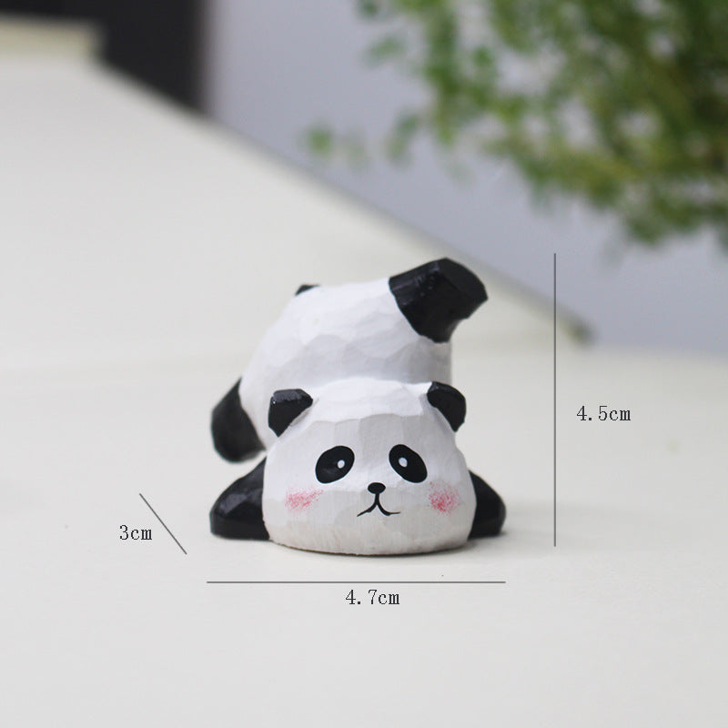 Handcrafted Panda Wooden Figurine