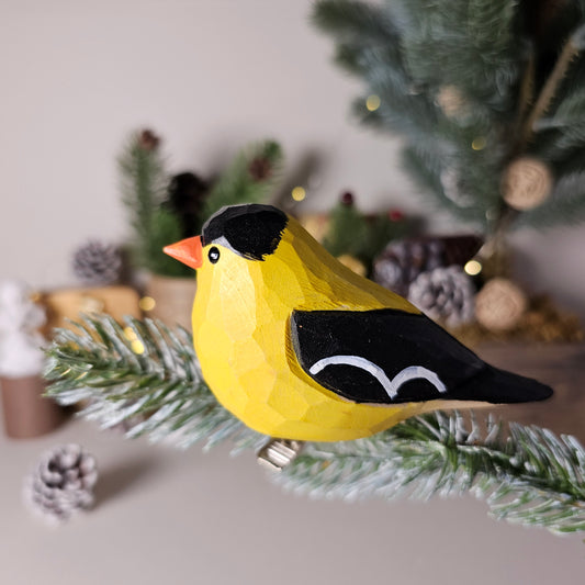 American Goldfinch Clip-on Bird Ornament
