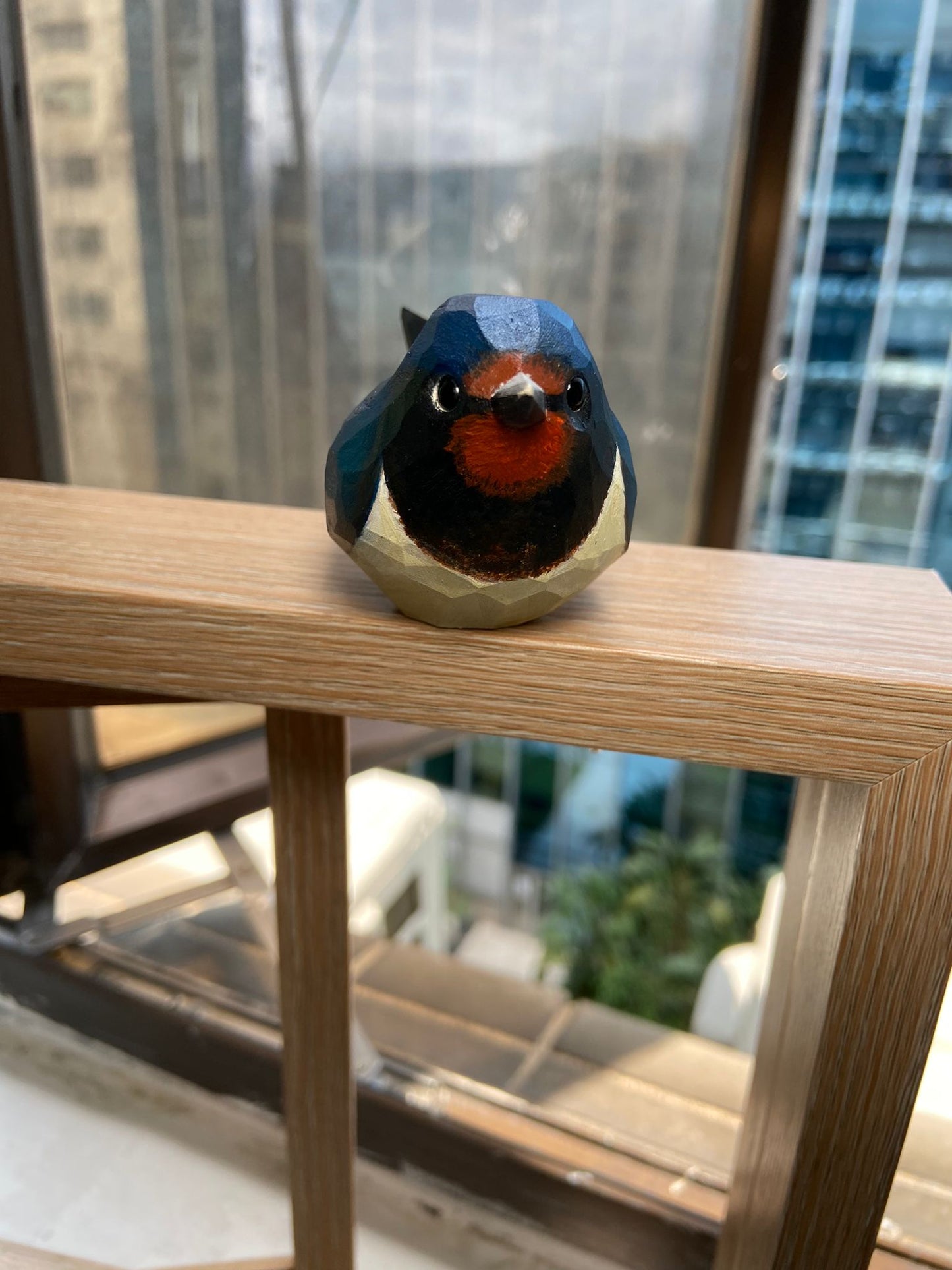 Barn Swallows Sculpted Hand-Painted Wood Bird Figurines