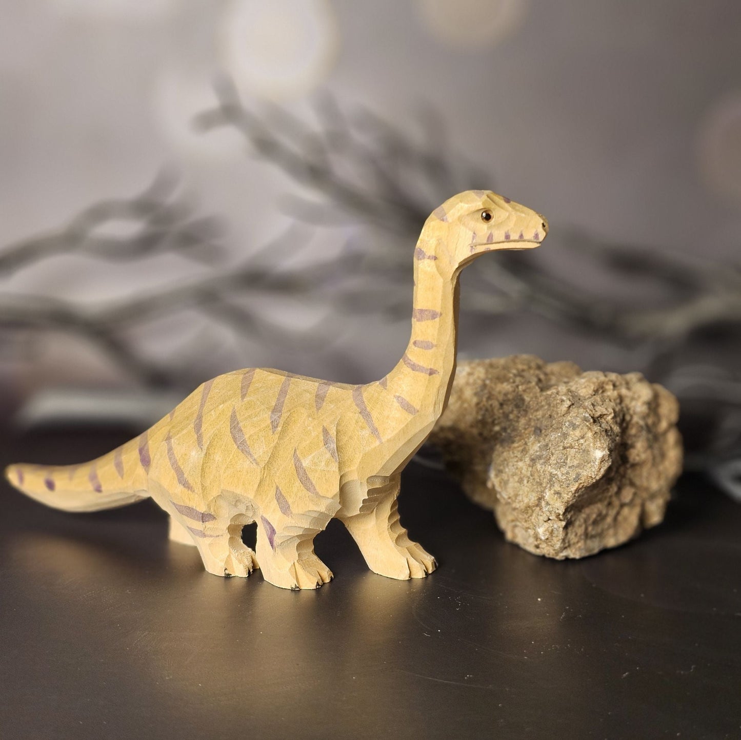 Brachiosaurus Hand-Carved Wooden Figurine - Wooden Islands