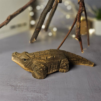 Crocodile Carving Wooden Figurine - Wooden Islands