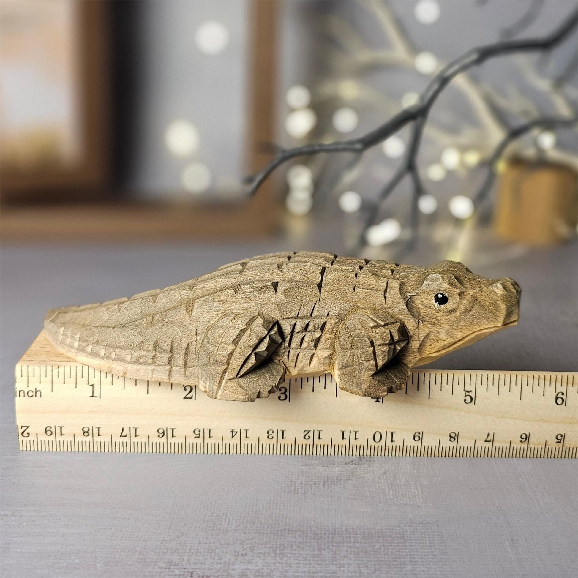 Crocodile Carving Wooden Figurine - Wooden Islands