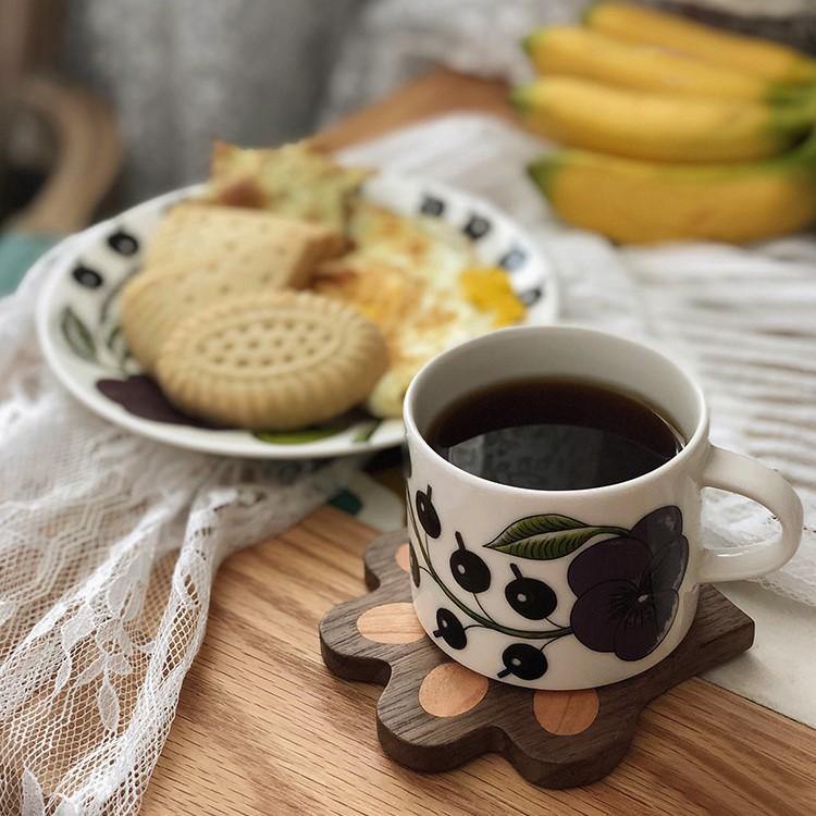 Cup Coaster Wooden Cat Paw Hand Carved Cute Caster - Wooden Islands