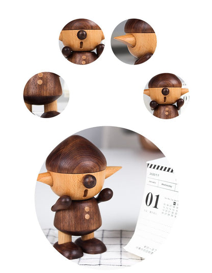 Elf wooden figurines Handmade Decorations _F - Wooden Islands