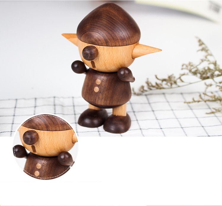 Elf wooden figurines Handmade Decorations _F - Wooden Islands