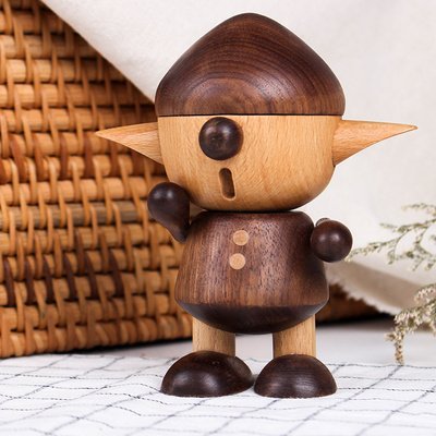 Elf wooden figurines Handmade Decorations _F - Wooden Islands