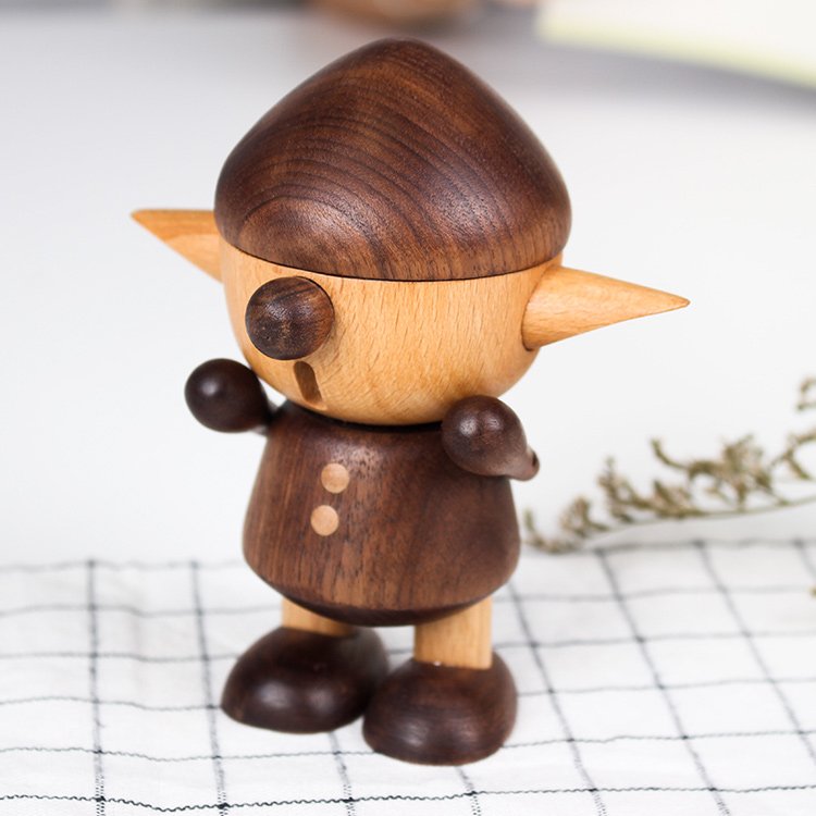 Elf wooden figurines Handmade Decorations _F - Wooden Islands