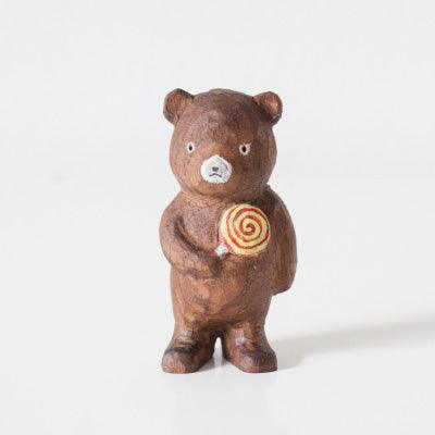 Family Bear Figurines | Hand Carved Painted Wooden Animal Home Decor sculpture ornaments - Wooden Islands