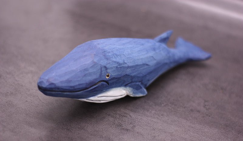 Hand-Painted Wooden Humpback Whale Figurine – Stunning Maritime Decor - Wooden Islands