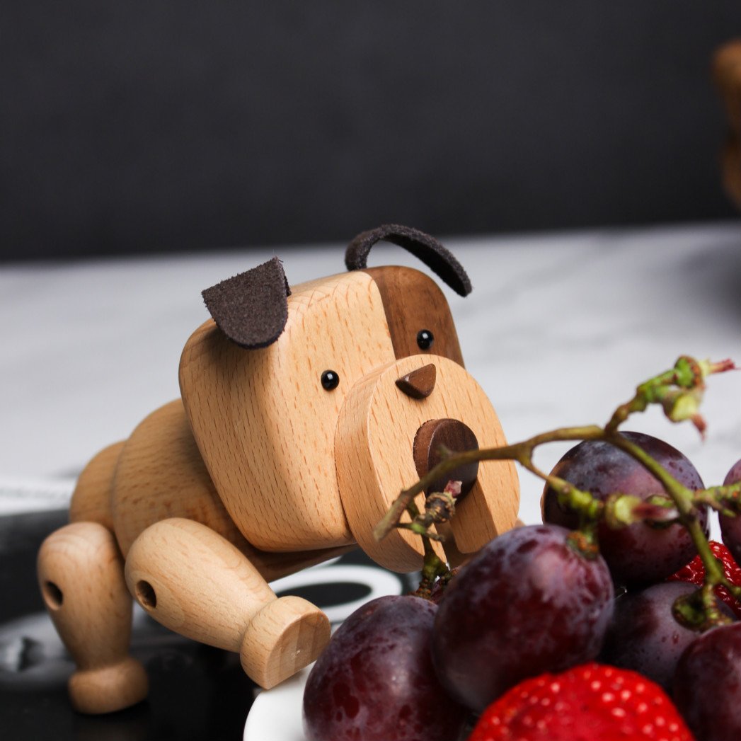 Handmade Puppy Wooden Figurines - Wooden Islands