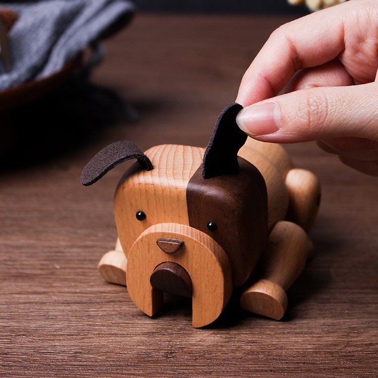 Handmade Puppy Wooden Figurines - Wooden Islands