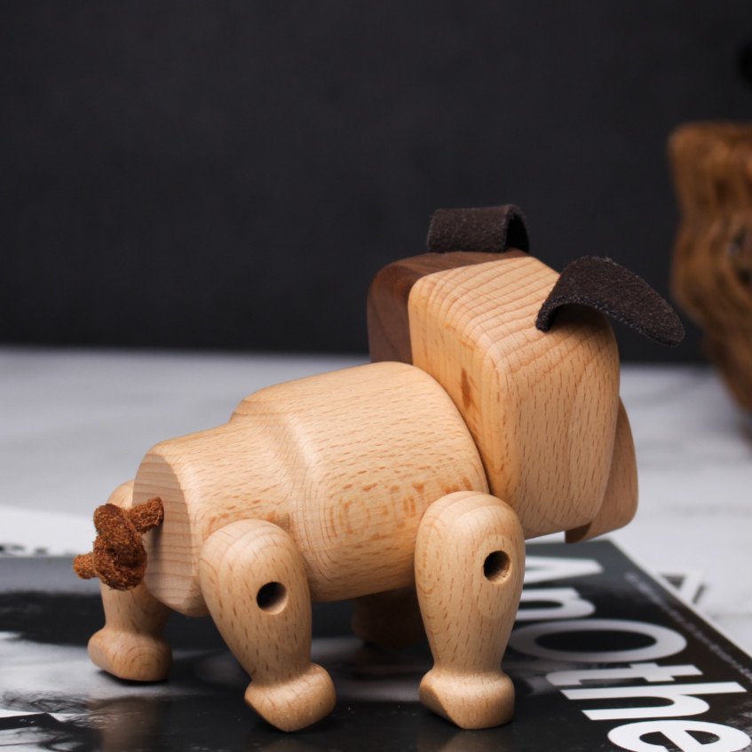 Handmade Puppy Wooden Figurines - Wooden Islands