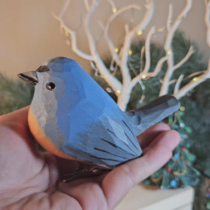 Snowy-Browed Flycatcher Bird Clip-on Ornament