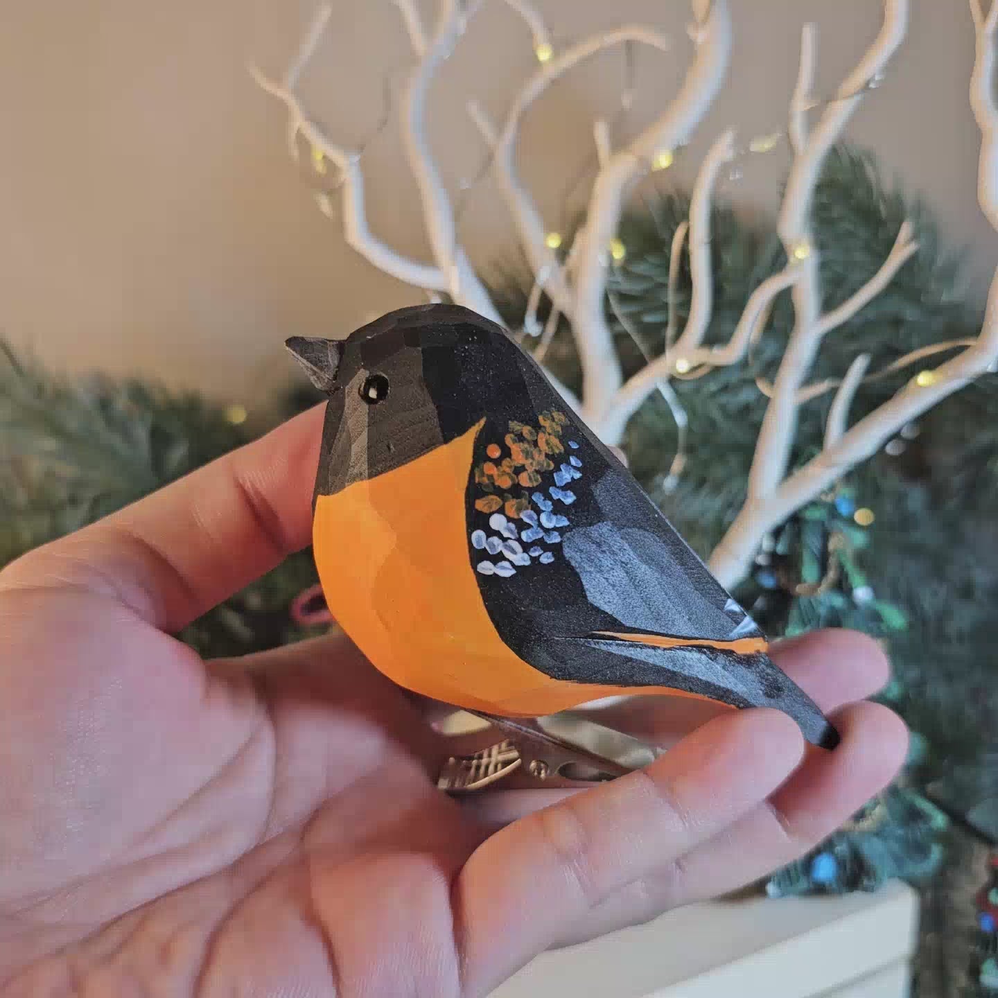 Xmas hotsell Tree Decor - The felt bird - The Baltimore oriole is the state bird of Maryland. Christmas Gift.