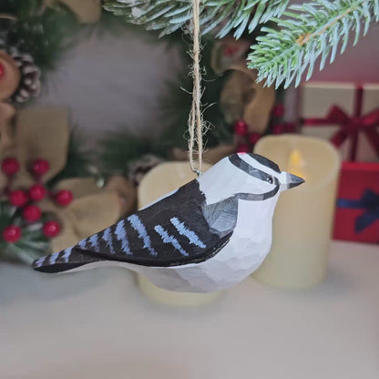 Woodpecker Wooden Hanging Christmas Tree Ornament