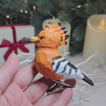 Hoopoe Wooden Clip-on Christmas Tree Ornament