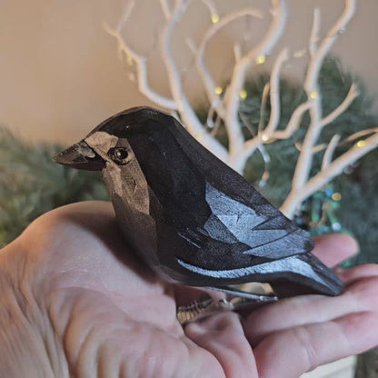 Crow Clip-on Bird Ornament