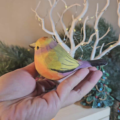 White-BrowedTit-Warbler Bird Clip-on Ornament