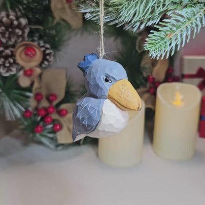 Baby Shoebill Wooden Hanging Christmas Tree Ornament