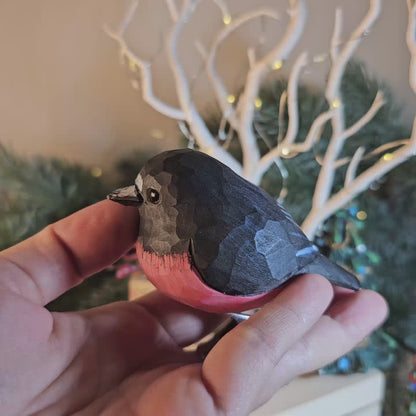 Pink Robin Clip-on Bird Ornament