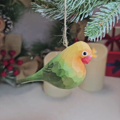 Parakeet Wooden Hanging Christmas Tree Ornament