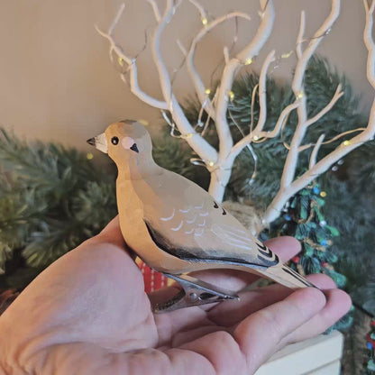 Mourning Dove Clip-on Bird Ornament