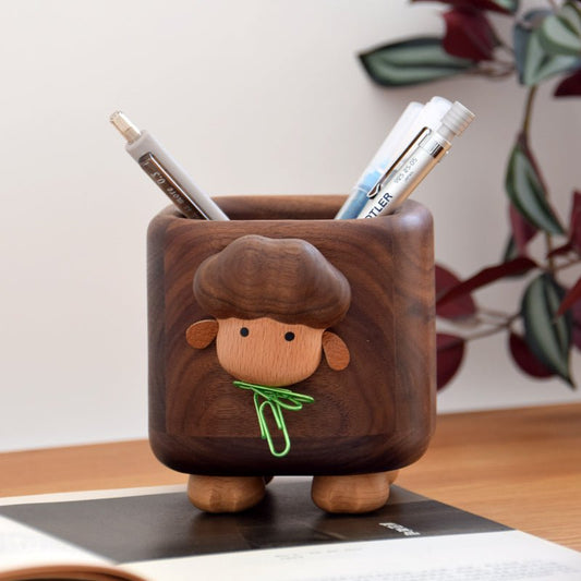 Sheep Creative Pen Holder - The Perfect Quirky Desk Companion - Wooden Islands