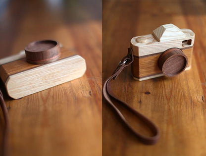 Wooden Camera Handcrafted Wood Retro Camera Décor Gifts-DC - Wooden Islands