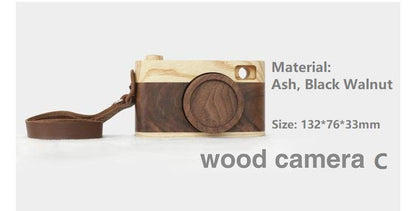 Wooden Camera Handcrafted Wood Retro Camera Décor Gifts-DC - Wooden Islands