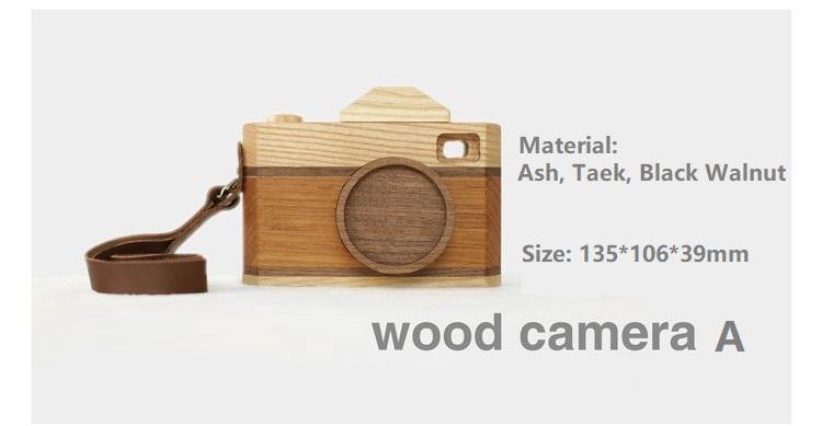 Wooden Camera Handcrafted Wood Retro Camera Décor Gifts-DC - Wooden Islands