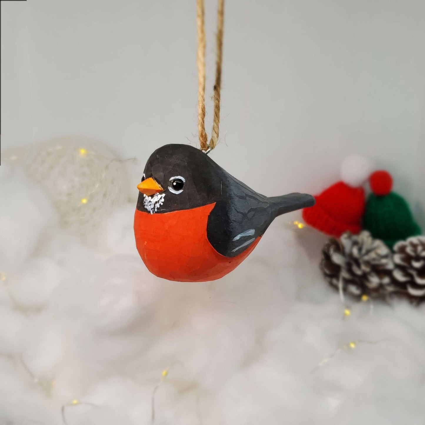 America Robin bird Hanging Ornaments - Wooden Islands