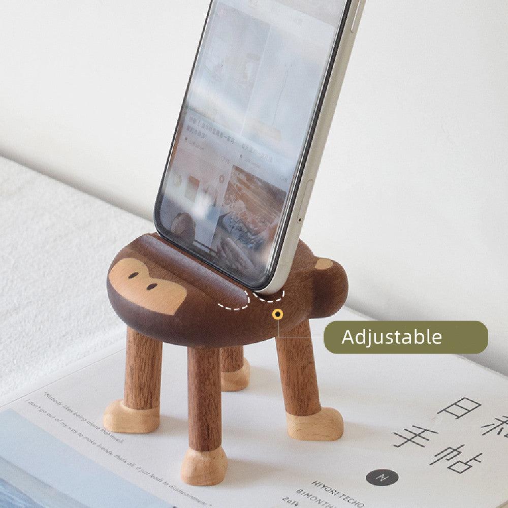 Animal Cell Phone Stand Wooden - Wooden Islands