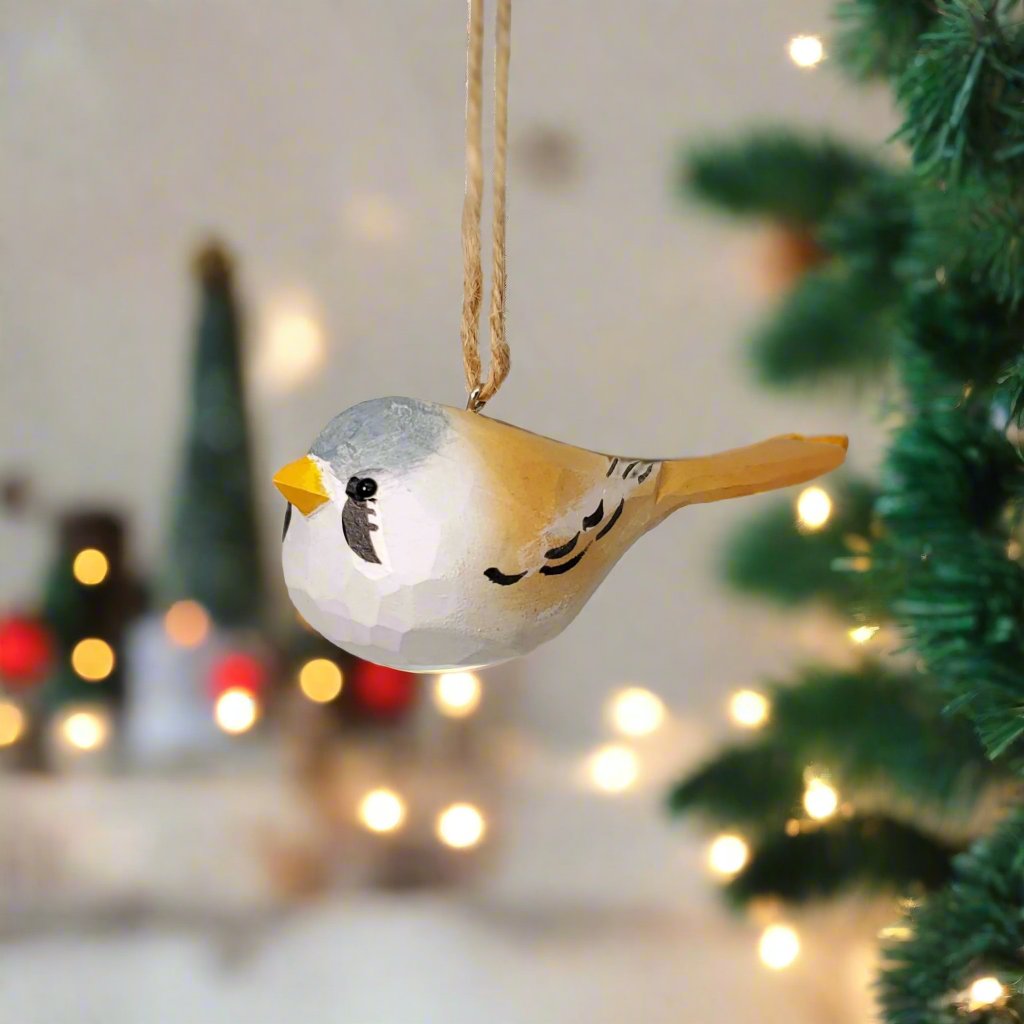 Bearded Tit Hanging Ornaments - Festive Decor – Wooden Islands