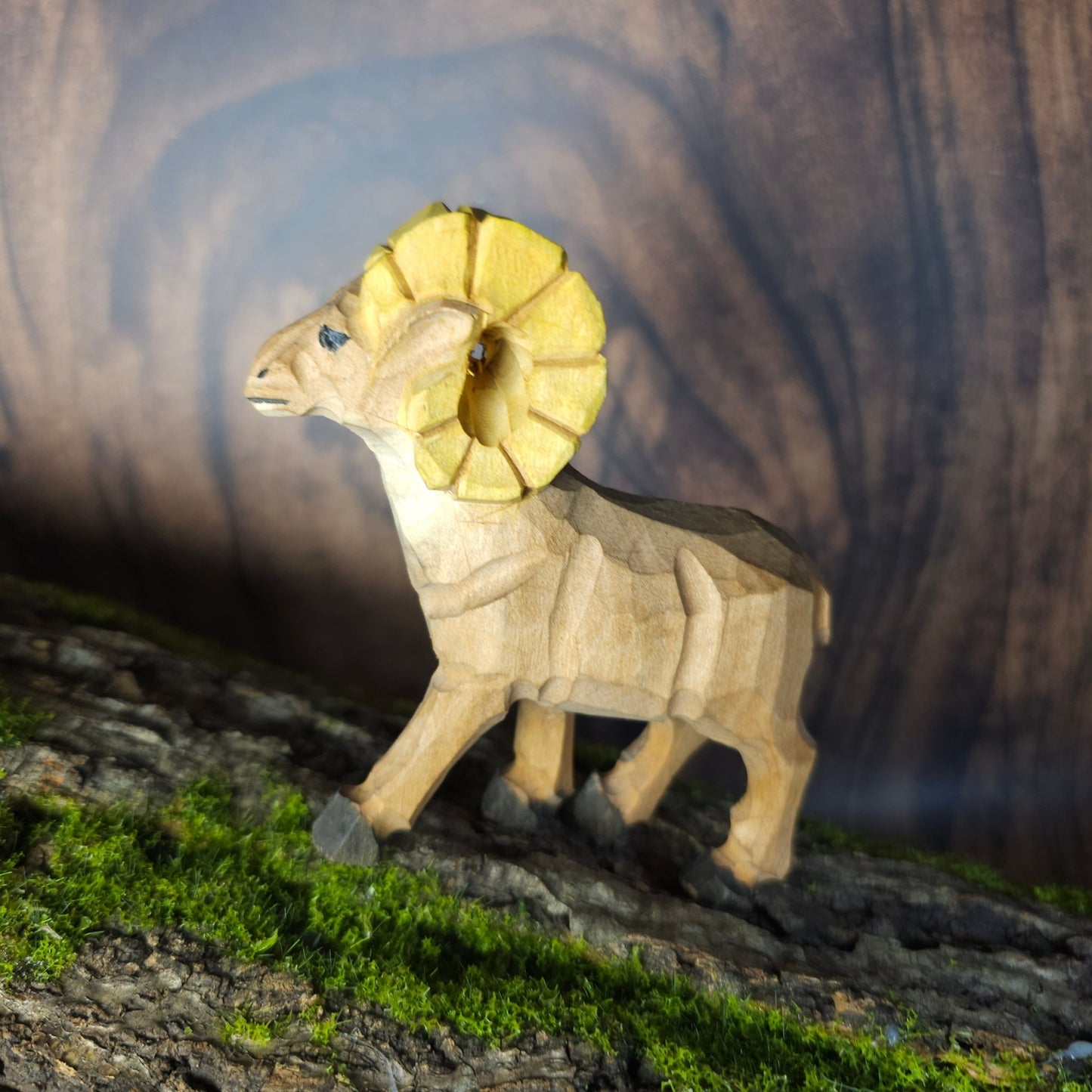 Bighorn Sheep Wood Figurine - Wooden Islands