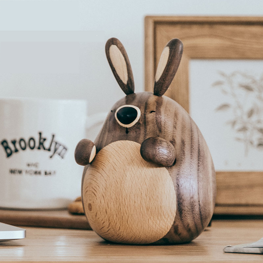 Bunny Rabbit Musical Boxes Wooden Handmade Wooden - Wooden Islands