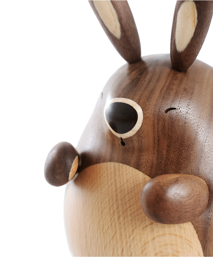 Bunny Rabbit Musical Boxes Wooden Handmade Wooden - Wooden Islands