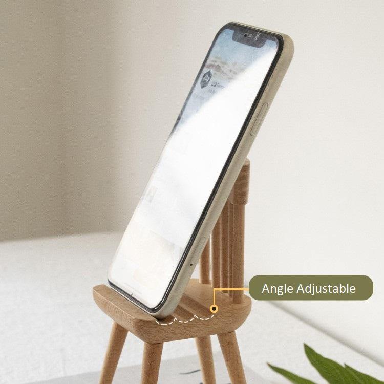 Chair and Bench Phone Holder Stand Handmade Wooden - Wooden Islands