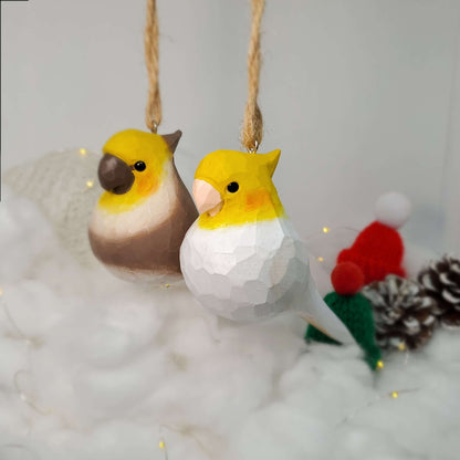 Cockatiel Hanging Ornaments - Wooden Islands
