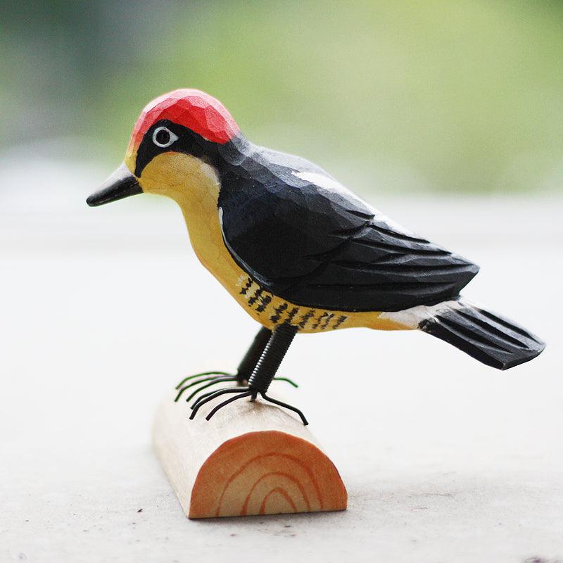 Colaptes auratus Figurines Hand Carved Painted Wooden - Wooden Islands