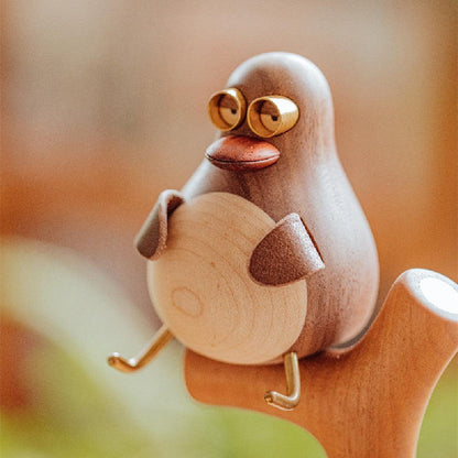 Duck Key Holder Storage Desktop Ornament Wooden Creative Gifts - Wooden Islands