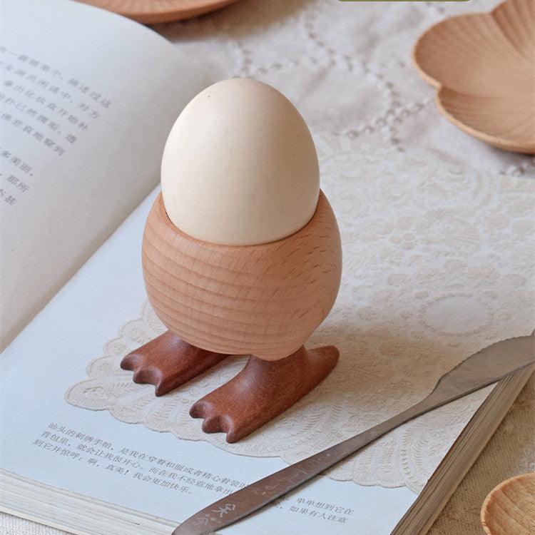 Egg Holder Stand Wooden Cute Desktop Ornament - Wooden Islands