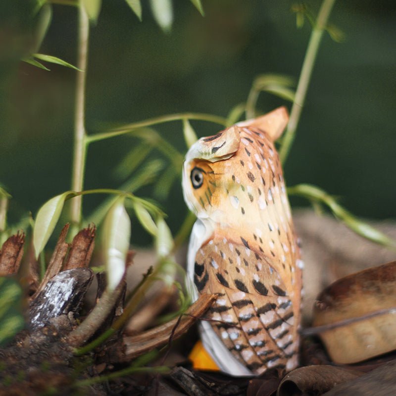 Eurasian Eagle-Owl Sculpted Hand-Painted Animal Wood Figure - Wooden Islands