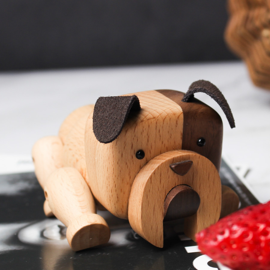 Handmade Puppy Wooden figurines_F - Wooden Islands